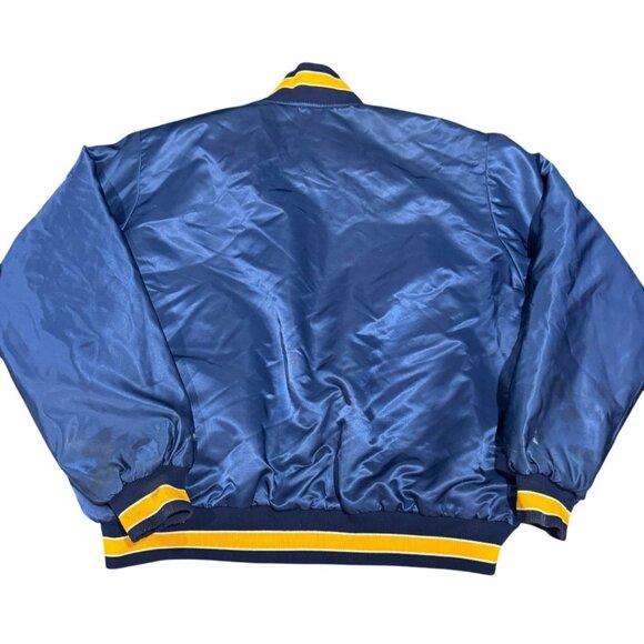 Vintage Georgia Tech Blue Yellow Stain Jacket Bomber Made In USA Size XXL |01 - Picture 2 of 8